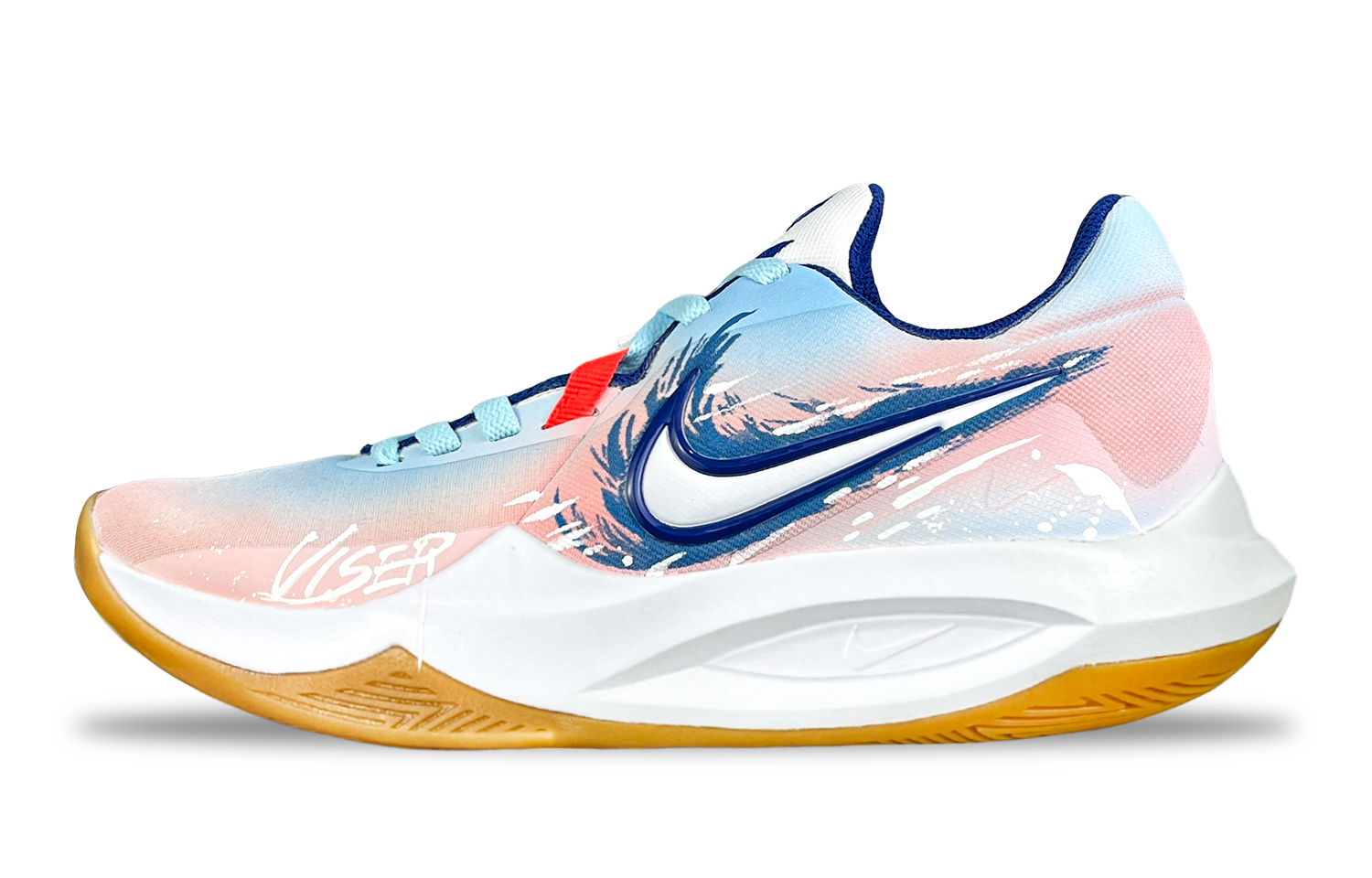 

Nike Баскетбольные кроссовки Precision 6, низкие, мужские, синие/розовые