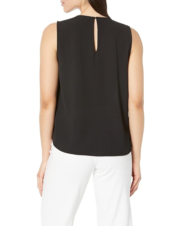 

Топ Michael Kors Solid Crepe Wrap Top, черный