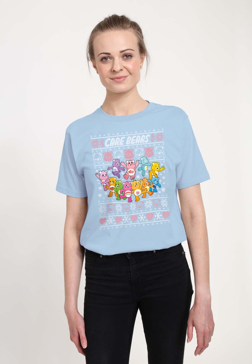 

Футболка с принтом CARE BEARS CHRISTMAS PARTY Henry Tiger, светло-голубой