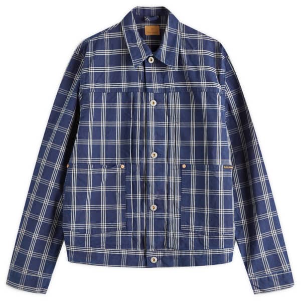 

Пиджак в клетку индиго Dante ii Nudie Jeans Co, синий