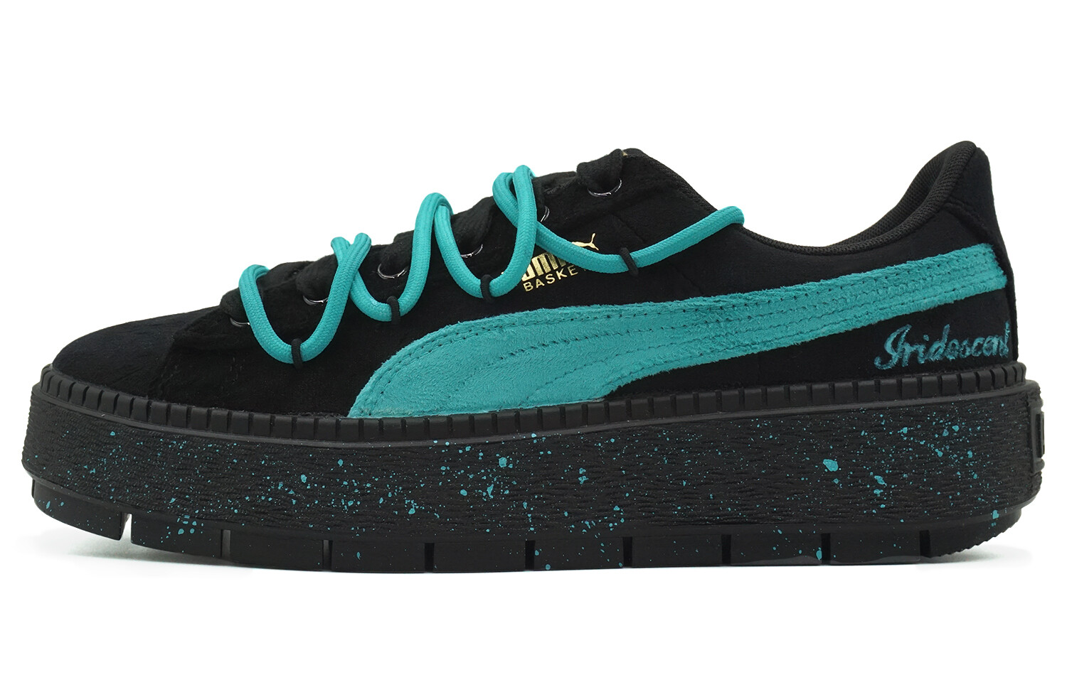 

Кроссовки Puma Platform Trace Skateboarding Shoes Women's Low-top Black/Blue, черный