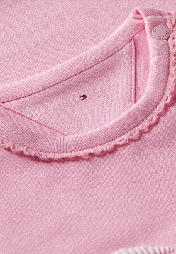 Футболка с принтом и рукавами-воланами Tommy Hilfiger, классический розовый — фото 3