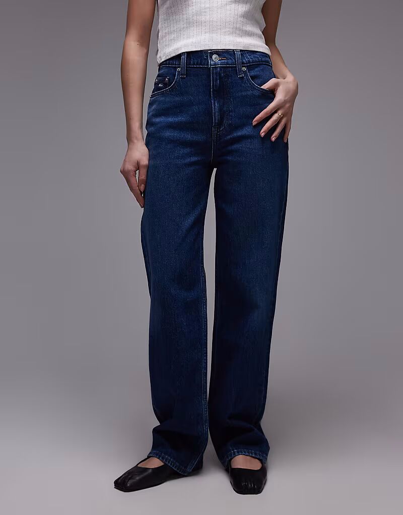 

Узкие прямые джинсы Tommy Jeans Layla темного цвета