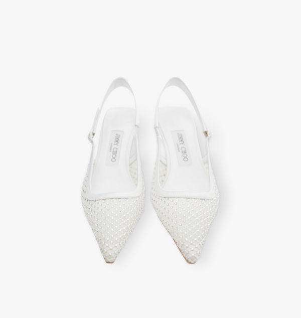 Атласные туфли Amel на каблуке с кристаллами и сеткой Jimmy Choo, мультиколор — фото 2