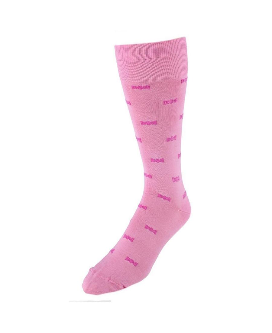 

Мужские стильные носки средней высоты из мерсеризованного хлопка с бантом-бабочкой (1 пара) TRAFALGAR, Pink