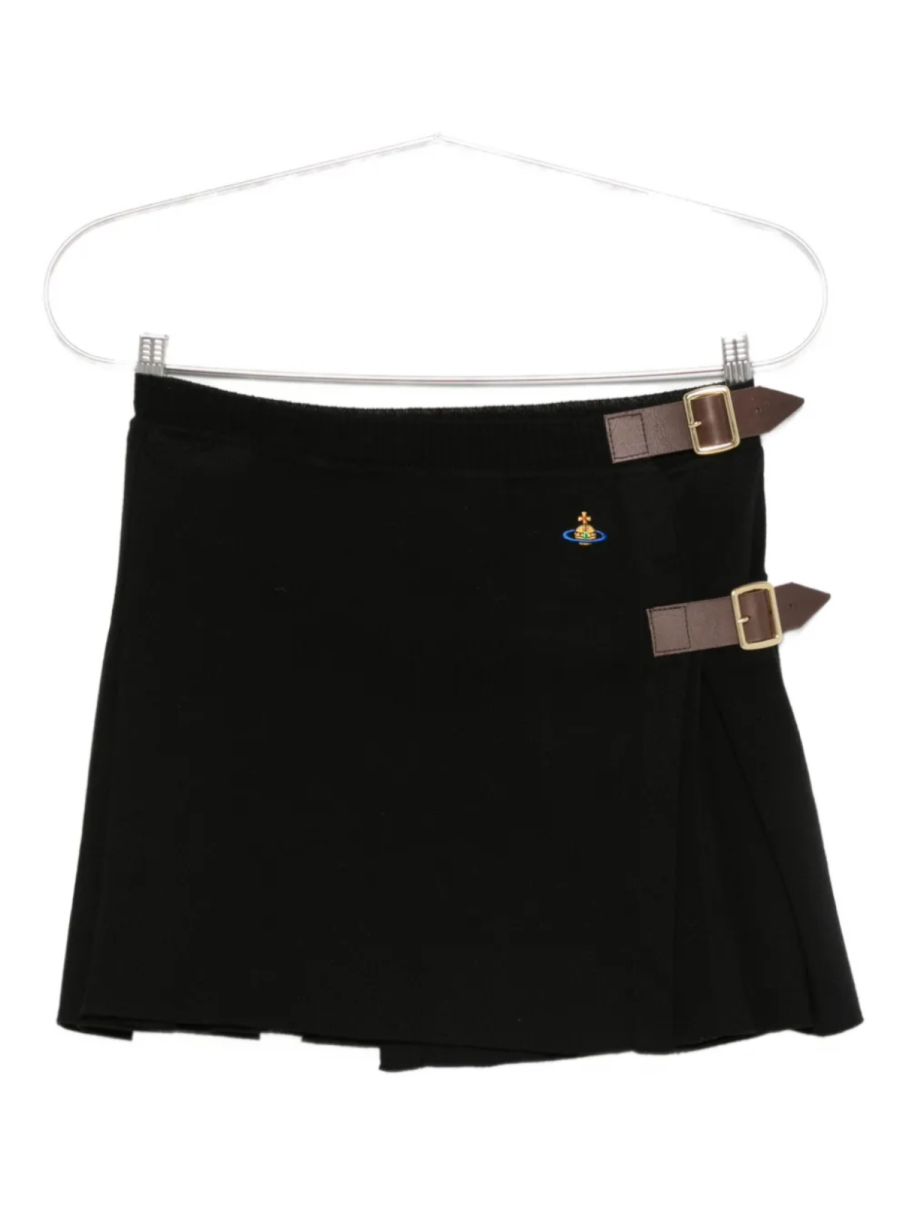 

Мини-юбка с поясом и складками от Vivienne Westwood, черный