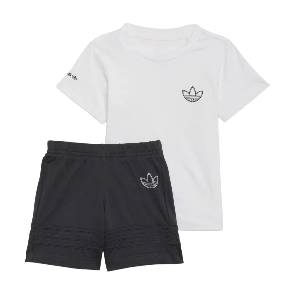 Adidas Детский комплект White Carbon Black для малышей