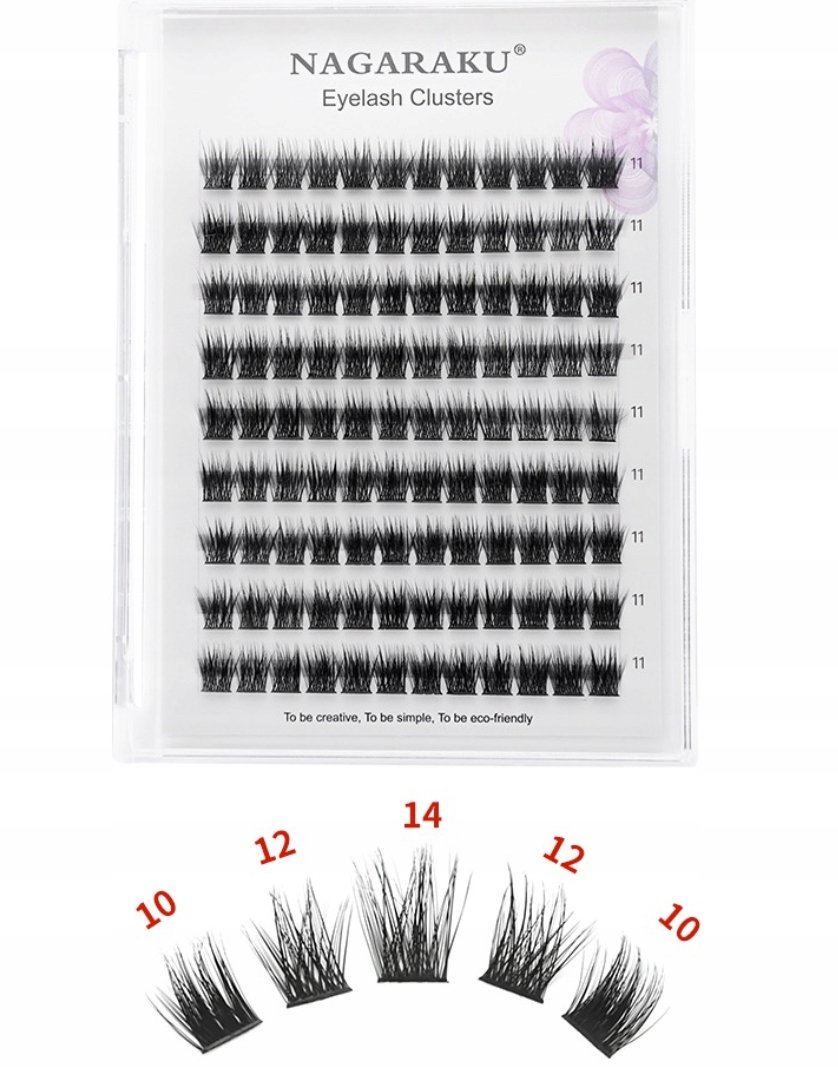 

Накладные ресницы NAGARAKU T-50 MIX 9-14 мм Project Lashes
