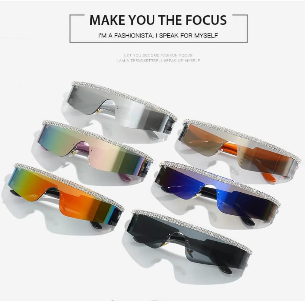 

Женские солнцезащитные очки с бриллиантовой инкрустацией, роскошные мужские солнцезащитные очки в винтажном стиле с защитой от УФ-излучения UV400 TYUVIVO, Black