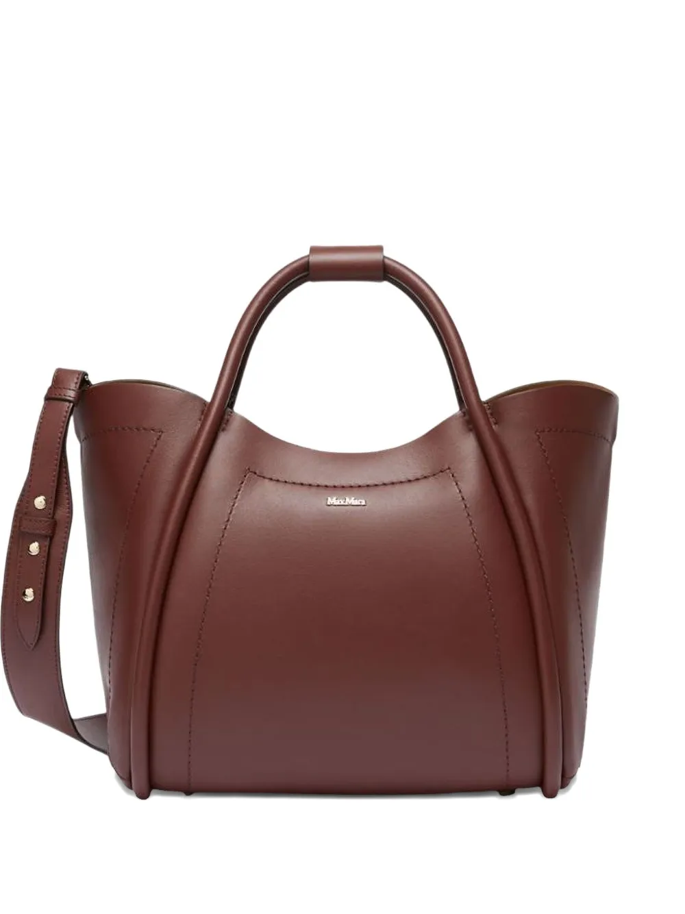 

Сумка-тоут из кожи с изогнутыми панелями MAX MARA