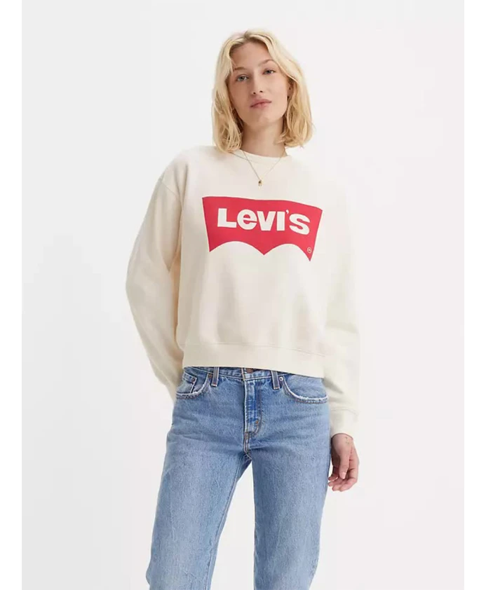 Свитшот с графическим принтом и круглым вырезом Levi'S, бежевый — фото 2