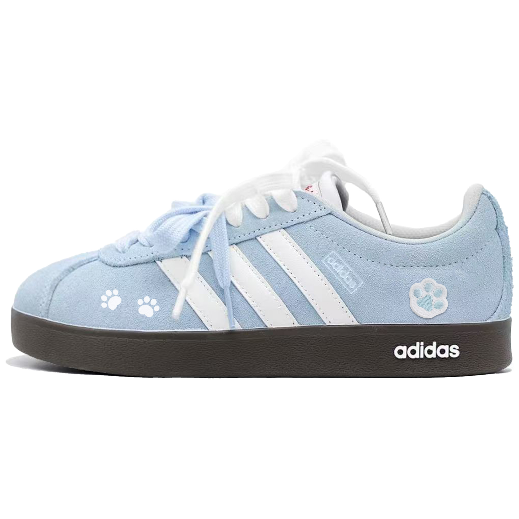 

Adidas Кроссовки Vl Court Classic Cat And Sky, Cool Ambient Low top German Army Trainers Unisex Cream Blue