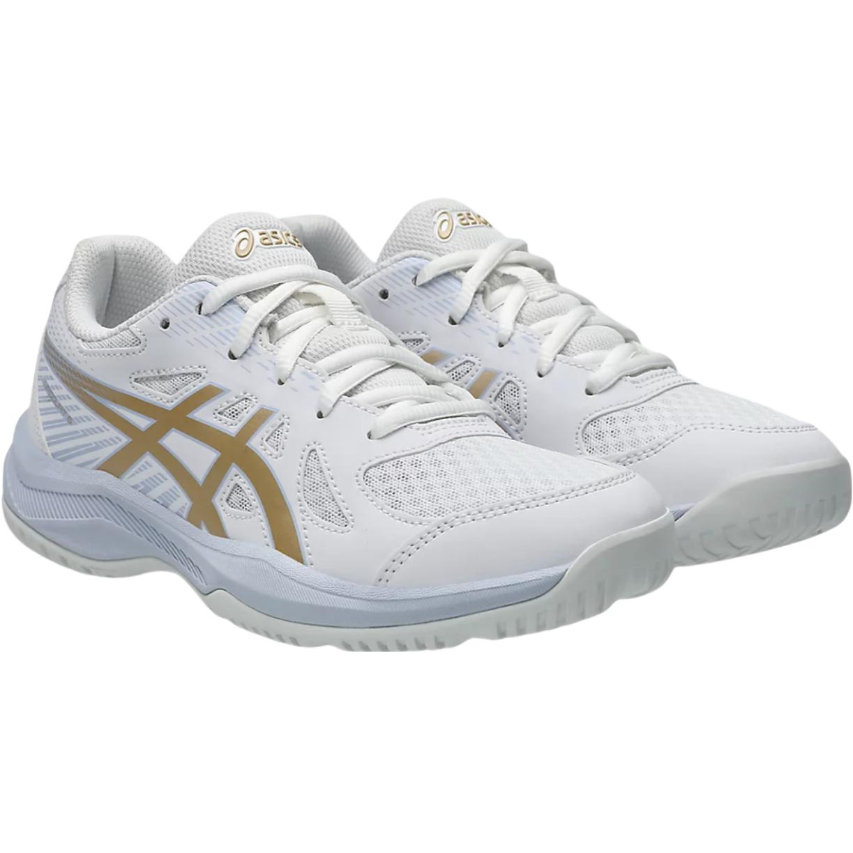 Кроссовки Upcourt 6 с низким верхом, устойчивые к истиранию, для подростков ASICS, белый — фото 2
