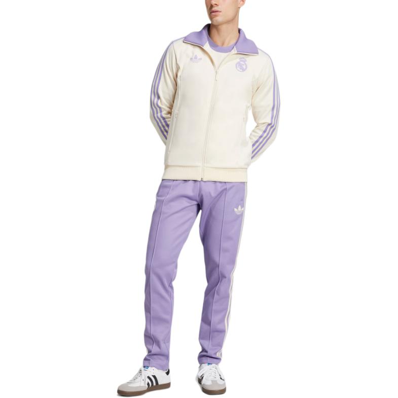 Adidas Real Madrid CF OG Track Top Adidas Originals, Чудесный белый/Волшебный светло-фиолетовый — фото 4