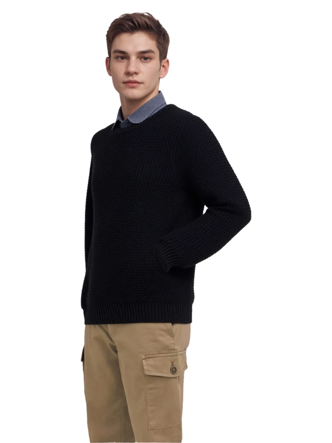 Свитер 'Global' Jack & Jones Junior, Black — фото 3