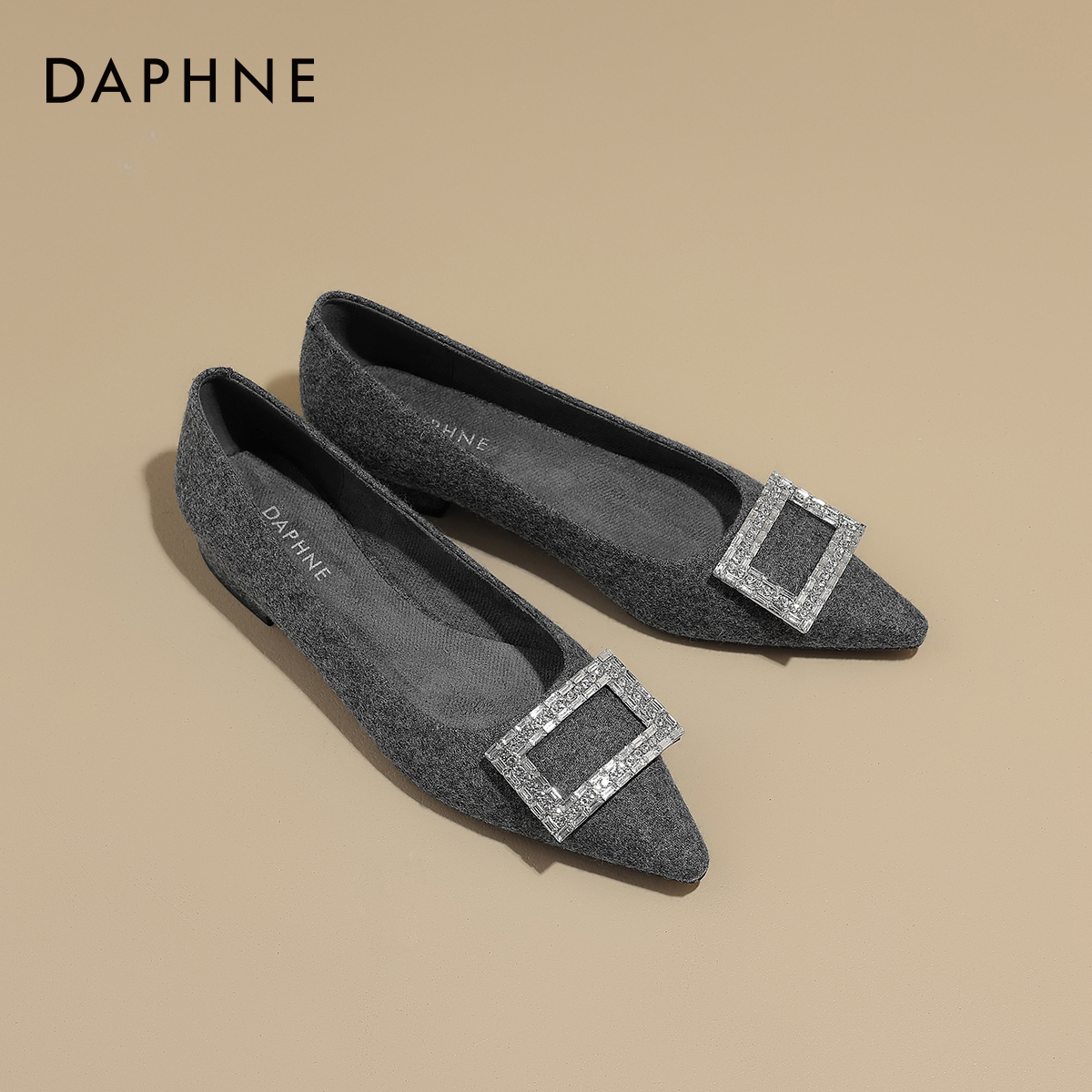 DAPHNE Женские повседневные туфли-лодочки серые, цвет Gray — фото 3