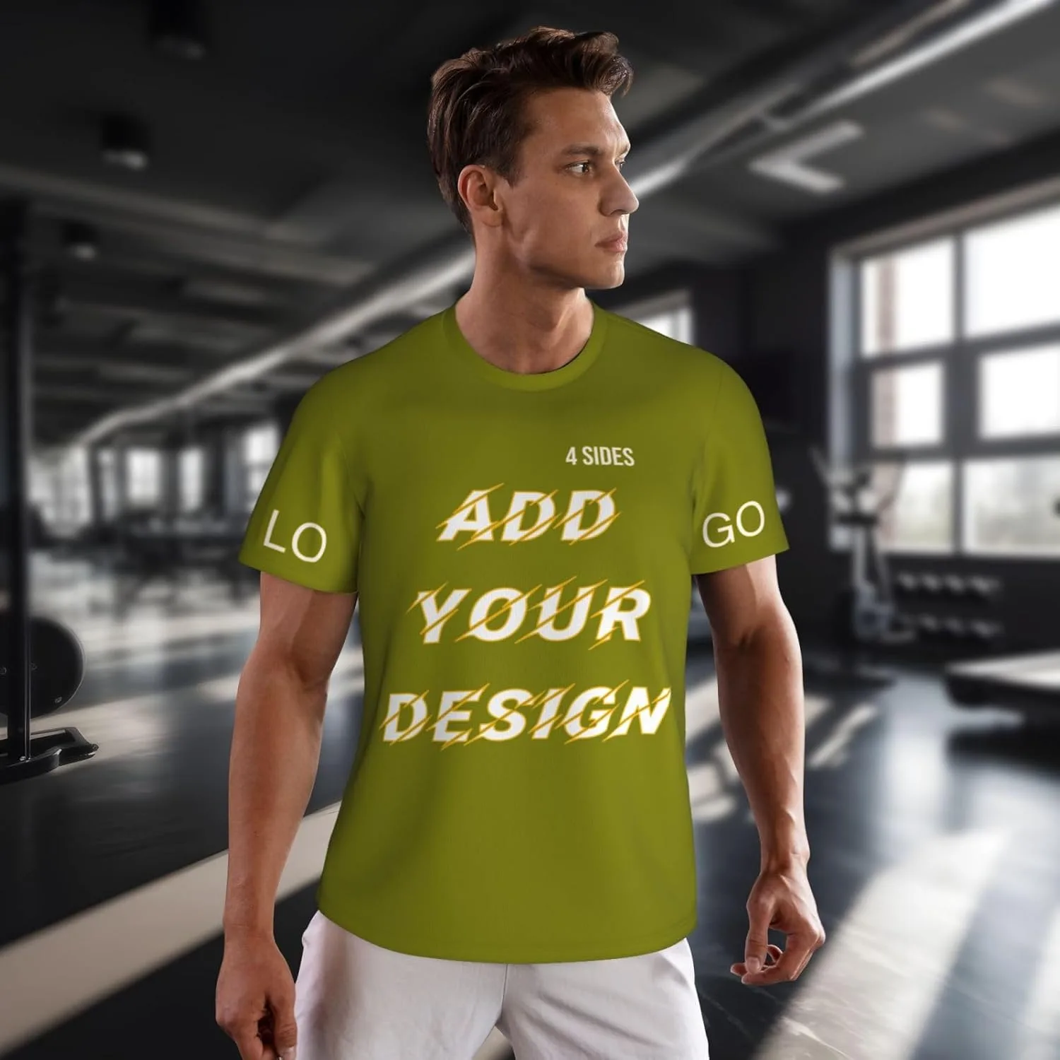 Футболка мужская Custom T Shirts с принтом на 4 сторонах — фото 2