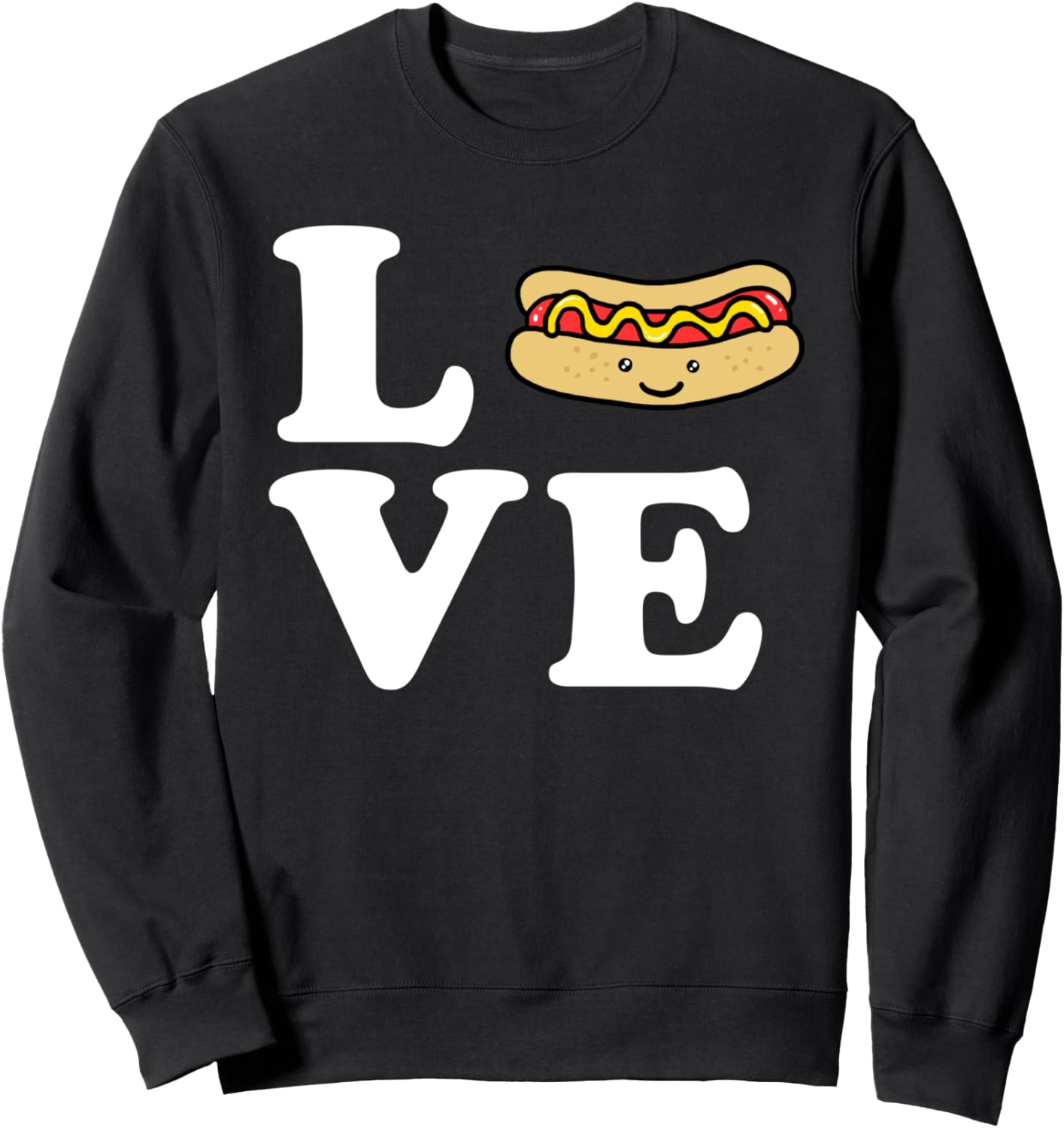 

Люблю хот-доги - Забавная толстовка для любителей хот-догов Hotdog Threads, черный