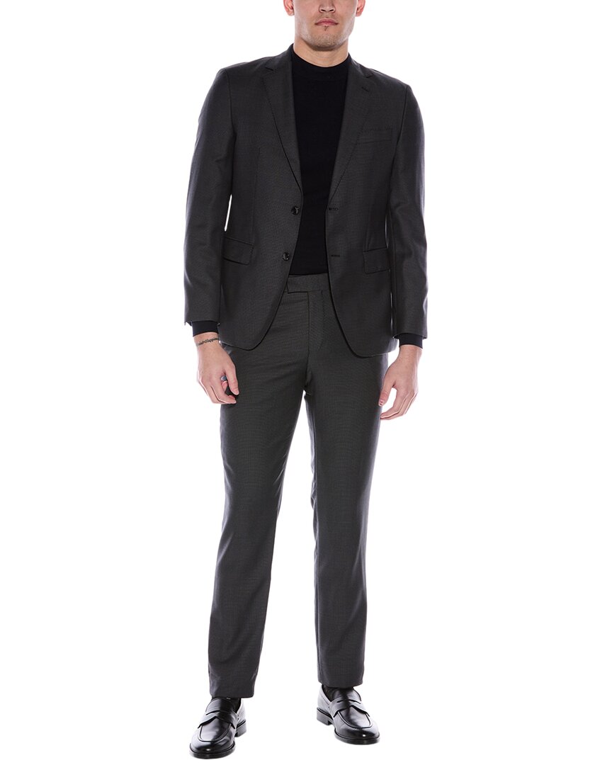 

BOSS Hugo Boss 2-х предметный шерстяной костюм Slim Fit, серый