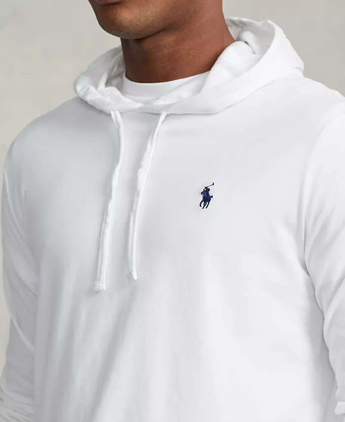 Мужская худи-футболка из джерси Polo Ralph Lauren, белый — фото 3