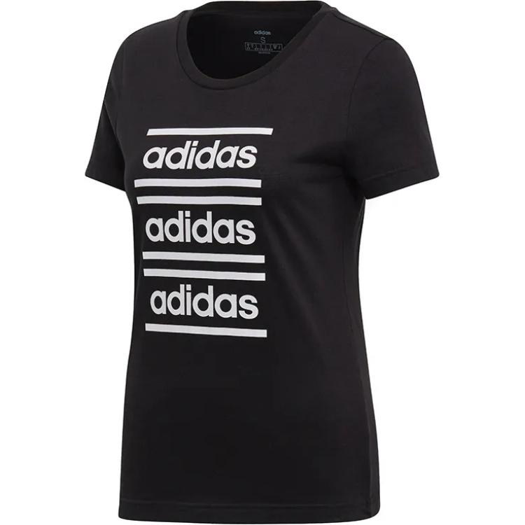 

Футболка женская черно-белая Adidas