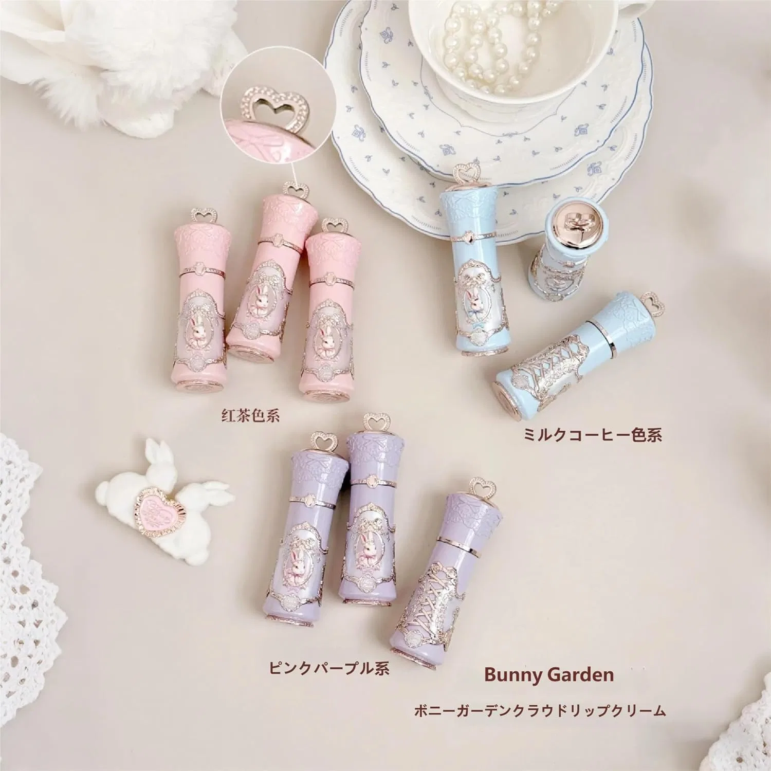 Матовая помада Flower Knows Bunny Garden Cloud Drip Cream Matte Lipstick B03 Mocha — фото 4