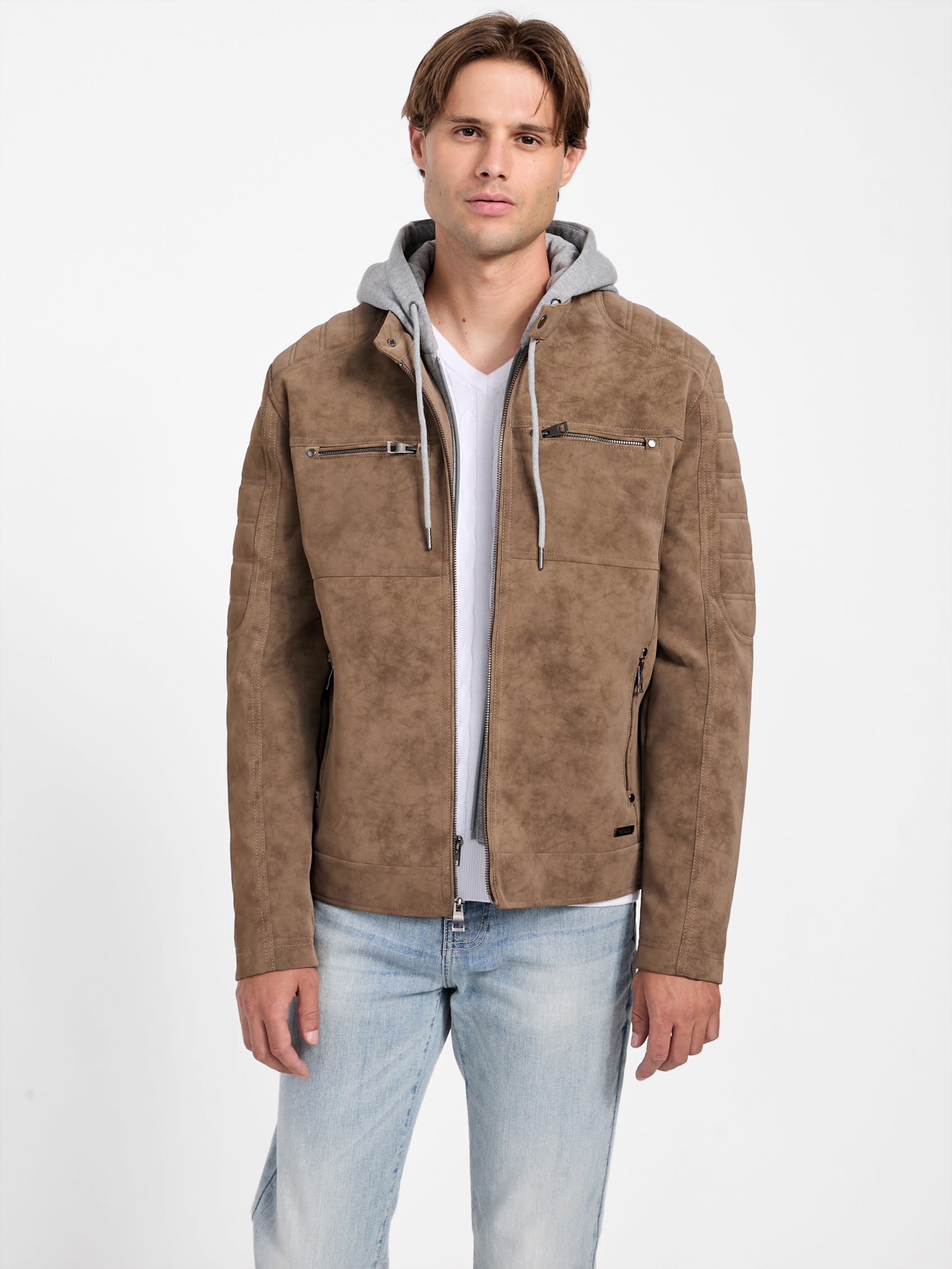 

Куртка из искусственной замши Maxton Guess Factory, коричневый
