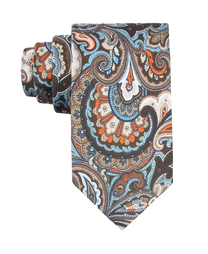 

Мужской галстук с принтом пейсли Tommy Hilfiger, загар/бежевый