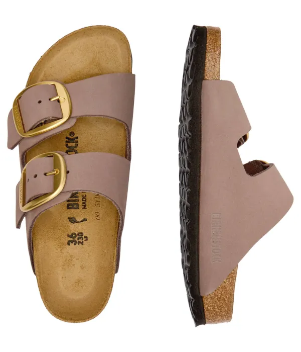 Кожаные тапочки Arizona с большой пряжкой Narrow fit Birkenstock, фиолетовый — фото 4