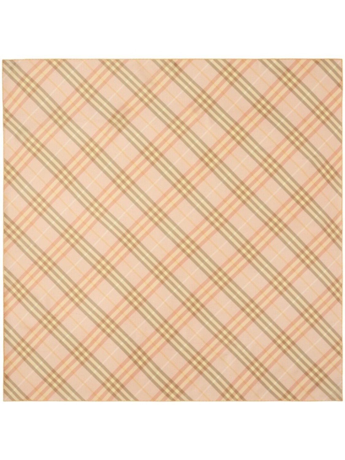 

Клетчатый шелковый шарф Burberry, нейтральный цвет