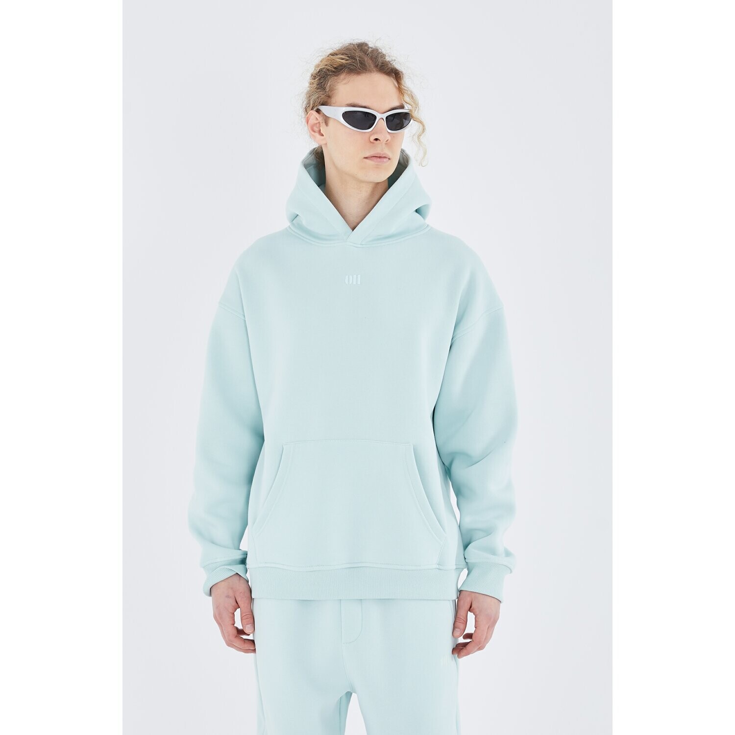 

Толстовка Megaman Oversize Fit Basic Hoodie, мятный