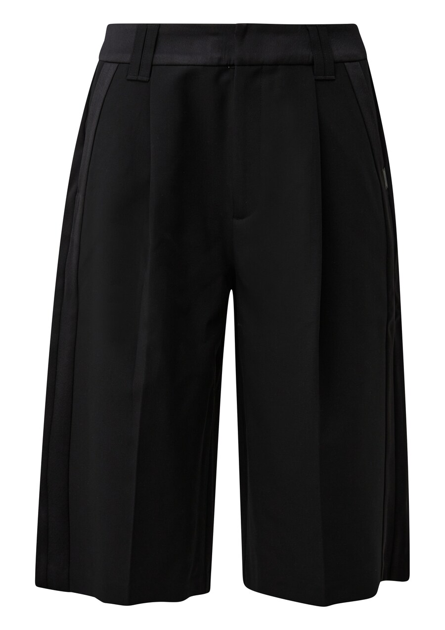 

Широкие брюки со складками QS, черный