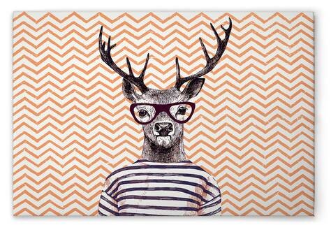 

Картина на холсте A.S. Création Modern Deer 2 цвет braunorangeweissviolett