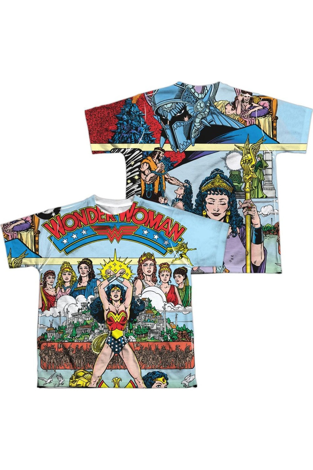 

Футболка с коротким рукавом для детей "Justice League of America No 1" (печать спереди и сзади) Gildan, белый