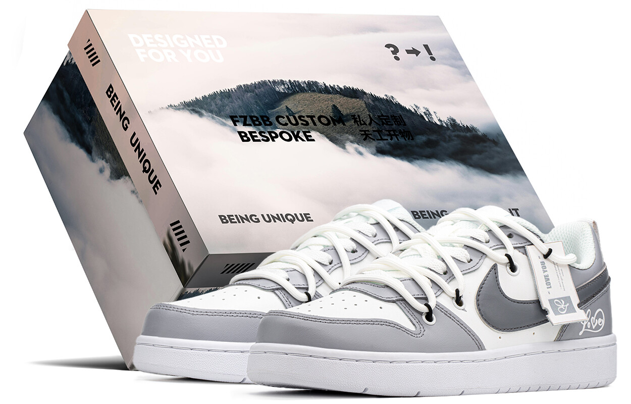 

Кроссовки Nike Court Borough Skateboarding Shoes Women's Low-top Gray, светло-серый