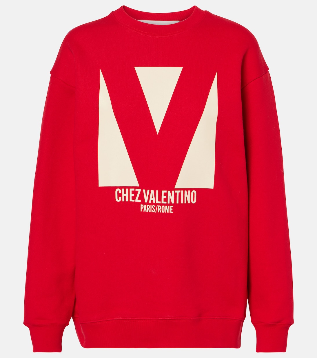 

Толстовка из хлопкового джерси с принтом Valentino, New Red
