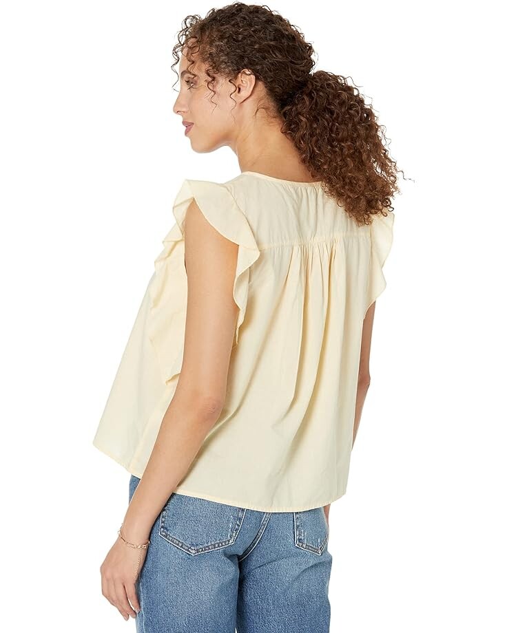 

Топ Lilla P Sleeveless Ruffle Top, цвет Shell