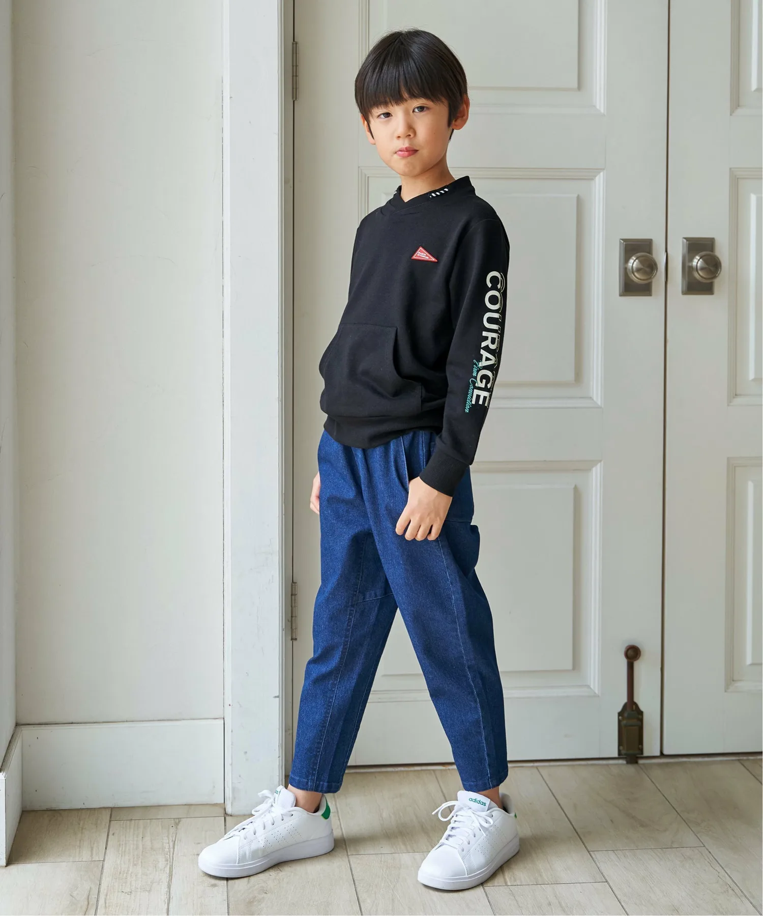 Эластичные свободные брюки зауженного кроя (120-160 см) Ikka, Navy blue — фото 4