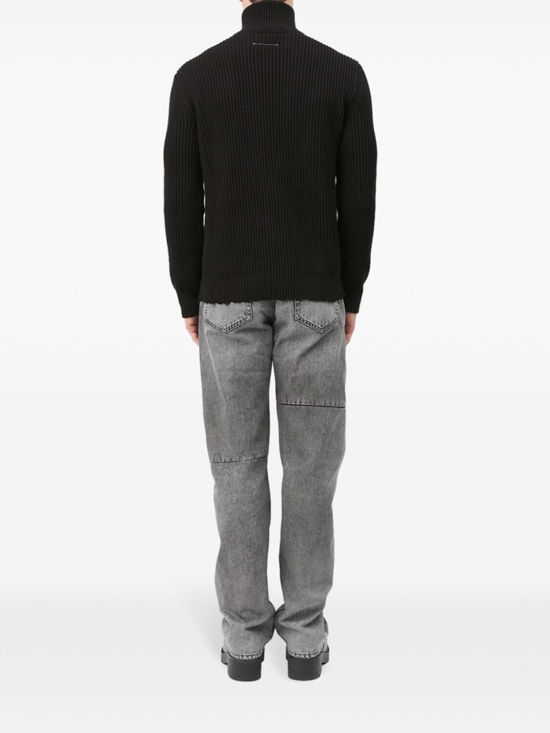 MM6 Maison Margiela кардиган с высоким воротом и застежкой-молнией, черный — фото 4