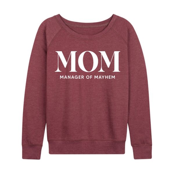 

Женская худи с длинным рукавом Mom Acronym French Terry Licensed Character, цвет heather maroon