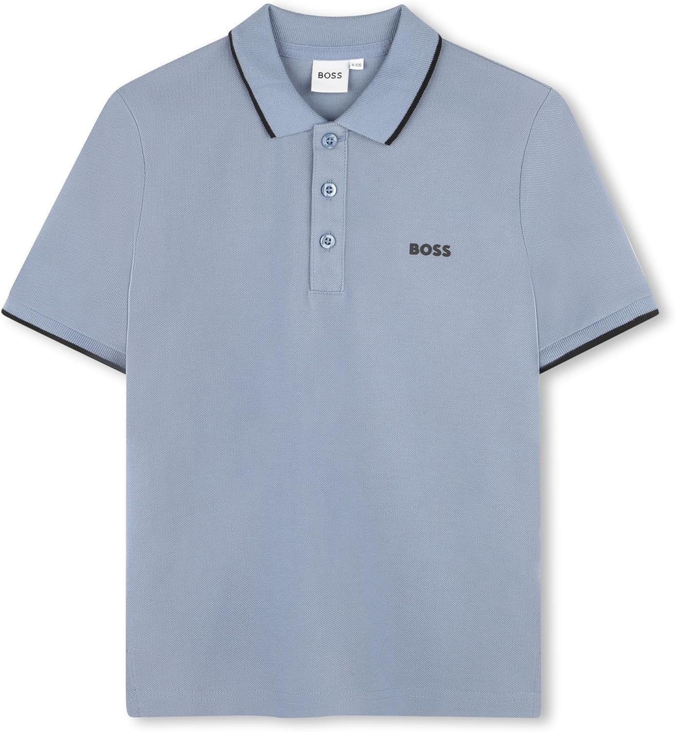 

BOSS Boys Short Sleeve Knit Polo Shirt, мягкая и дышащая, школьная форма с полосатым воротником, Grey, Серый, BOSS Boys Short Sleeve Knit Polo Shirt, мягкая и дышащая, школьная форма с полосатым воротником, Grey