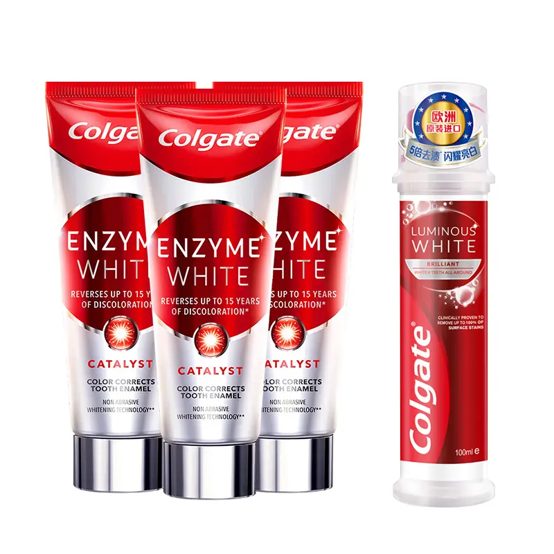 Зубная паста Colgate энзимная отбеливающая, 101 г + 100 мл — фото 3