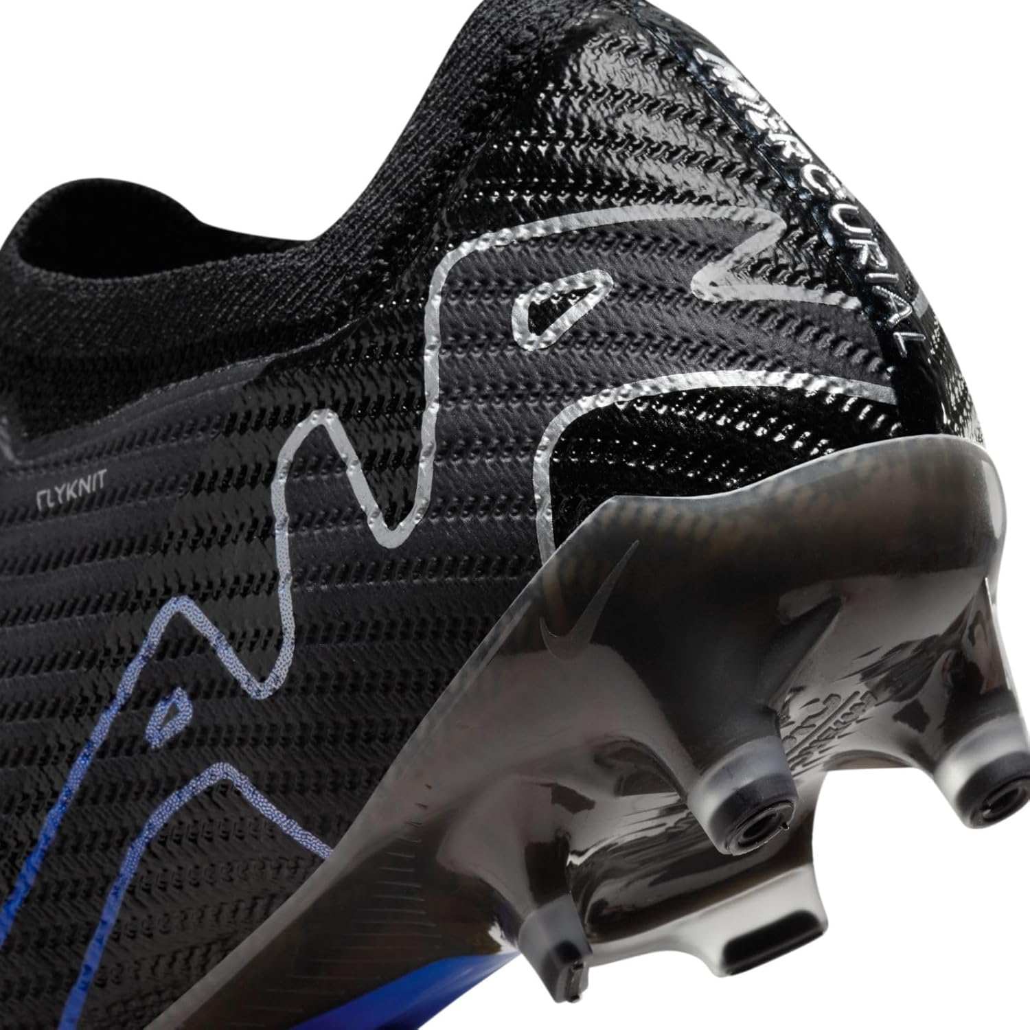 Мужские футбольные низкие кроссовки NIKE, Black Chrome Hyper Royal — фото 4