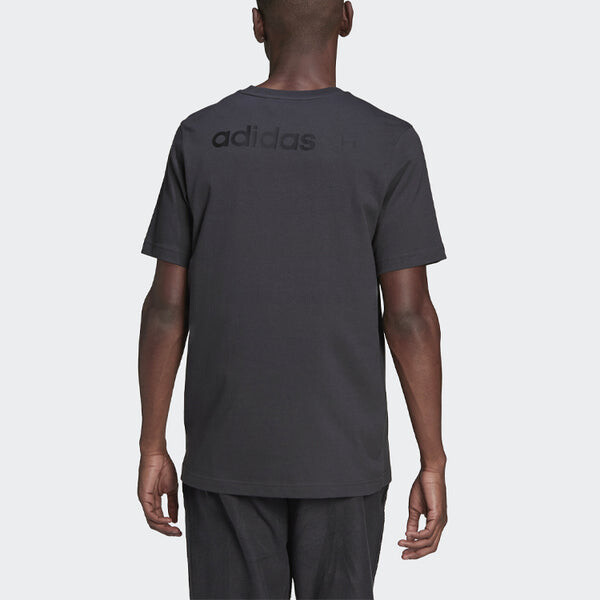 Футболка Men's adidas originals Casual Alphabet Printing Round Neck Short Sleeve Carbon Black T-Shirt, мультиколор — фото 3