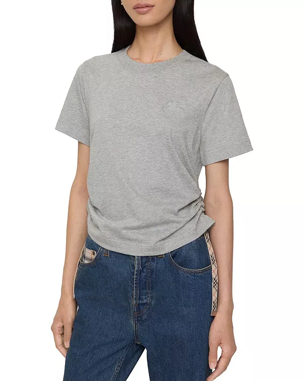 

Фестивальная хлопковая футболка Burberry, серый