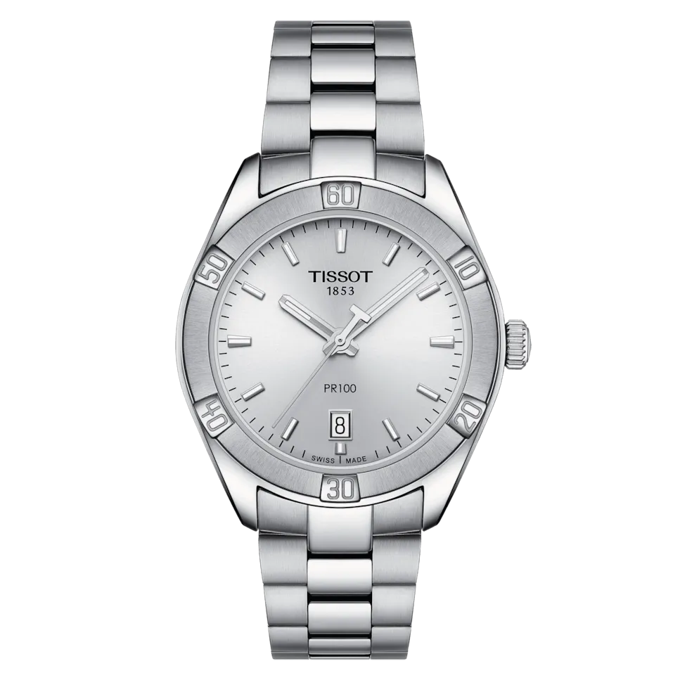 

Женские часы коллекции PR100 в стали Tissot, серебряный