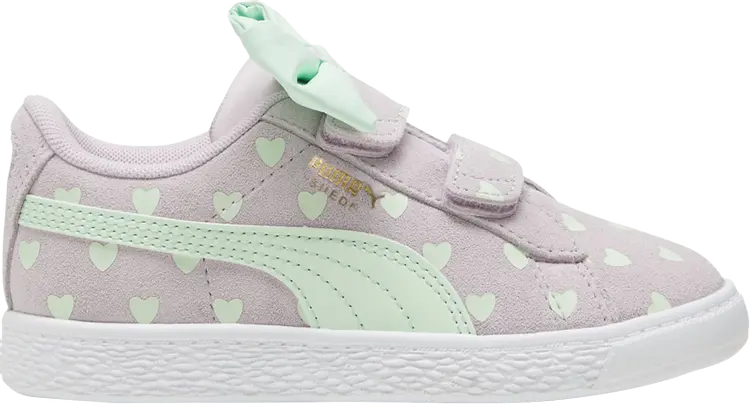 

Кроссовки Suede Classic Re-Bow Little Kid 'Hearts - Grape Mist', фиолетовый