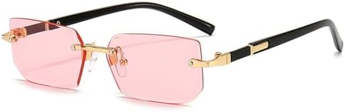 

Солнцезащитные очки без оправы, прямоугольной формы, модные, популярные для женщин и мужчин, маленькие солнцезащитные очки для женщин и мужчин, размер 9, один размер MTZJH, One Color