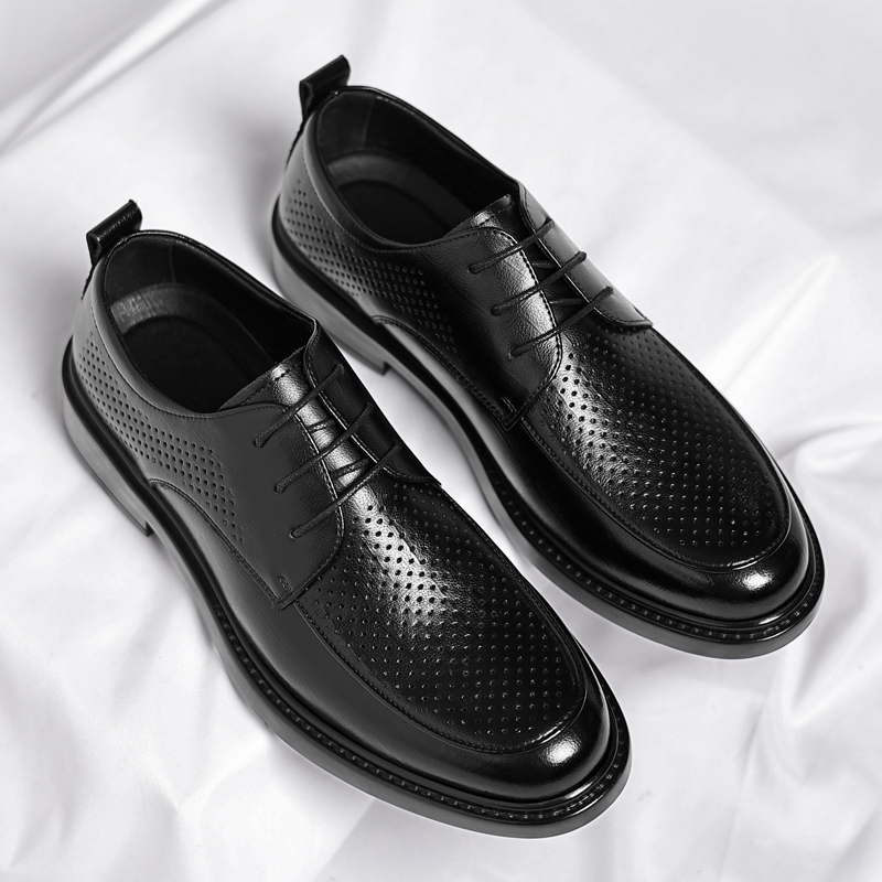 CKVUSAMG Мужские повседневные туфли черные в перфорированном стиле, цвет Black-Perforated Style — фото 4