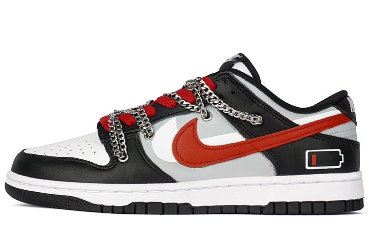 

Кроссовки Nike Dunk Skateboarding Shoes Men Low-top Black/Red, черный/красный